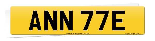 Registration number ANN 77E